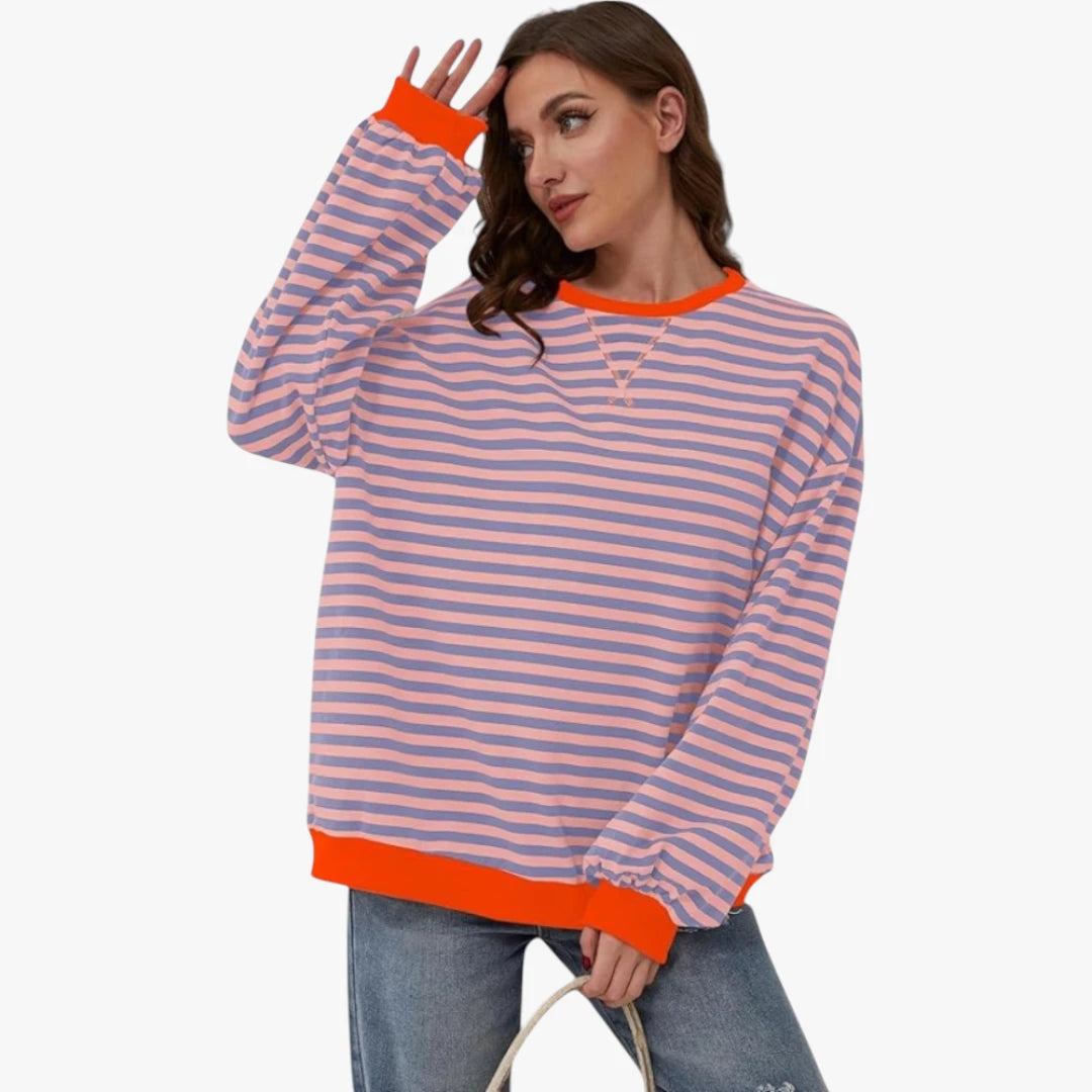 Miles & Luna Cotton Blend Sweatshirt for Casual Everyday Wear for Women