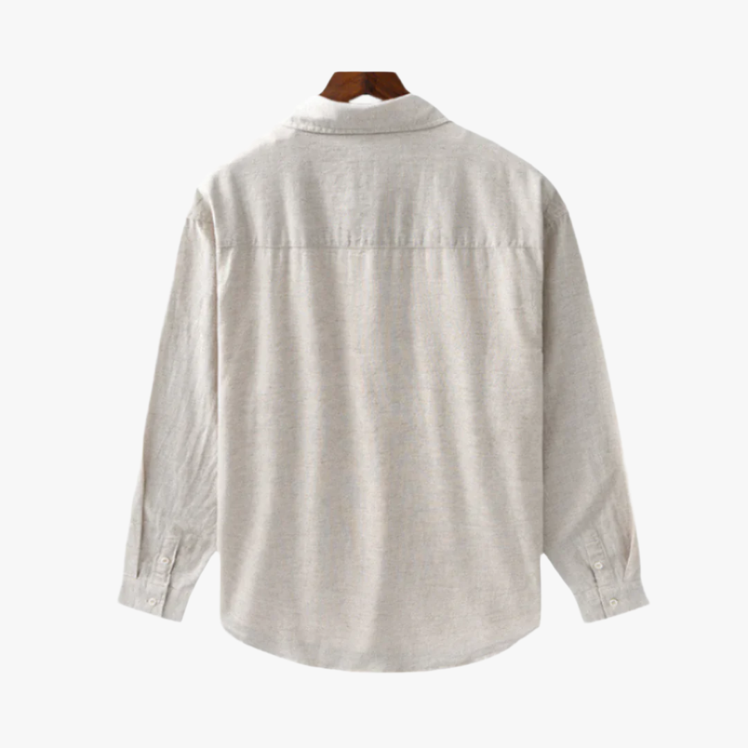 Miles & Luna | Cotton-Linen Button-Up Shirt – Lightweight Casual Men's Shirt