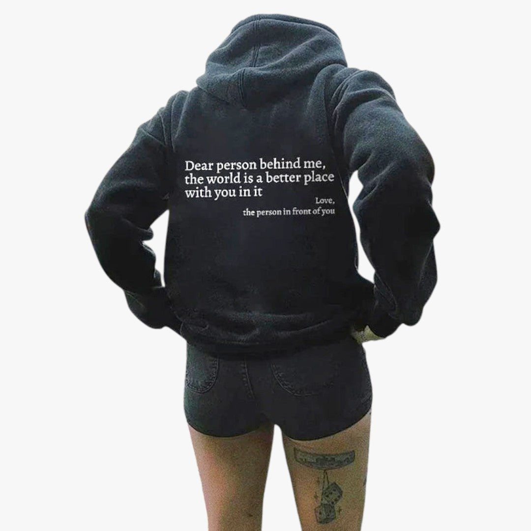 Miles & Luna "Dear Person Behind Me" Hoodie for Women