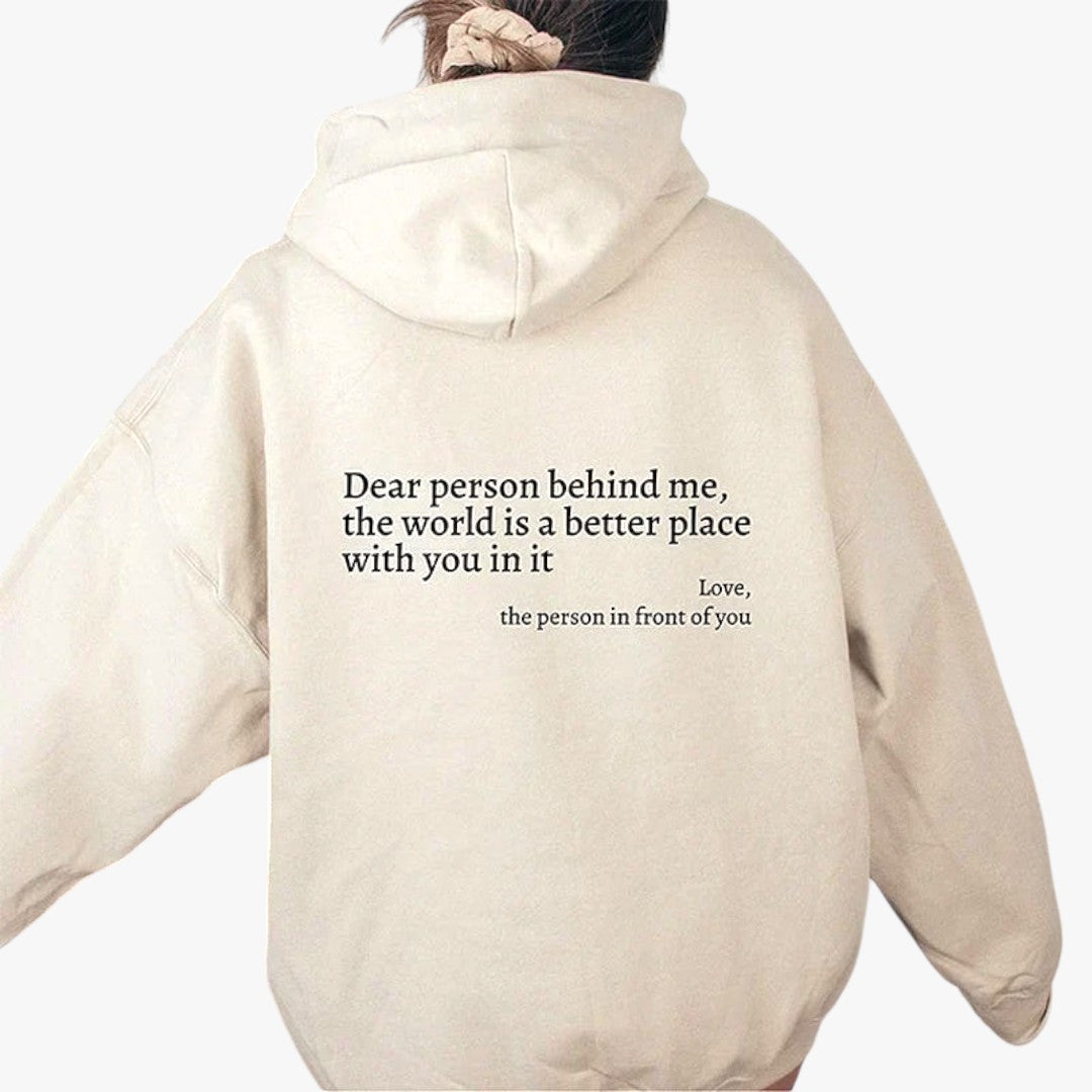 Miles & Luna "Dear Person Behind Me" Hoodie for Women