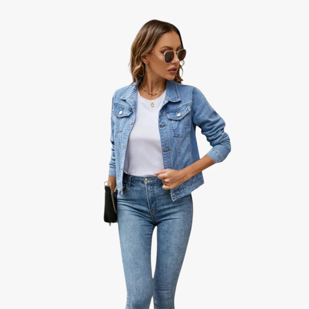 Miles & Luna Denim Jacket Timeless Stylish and Comfortable Denim Jacket for Everyday Use and Every Season