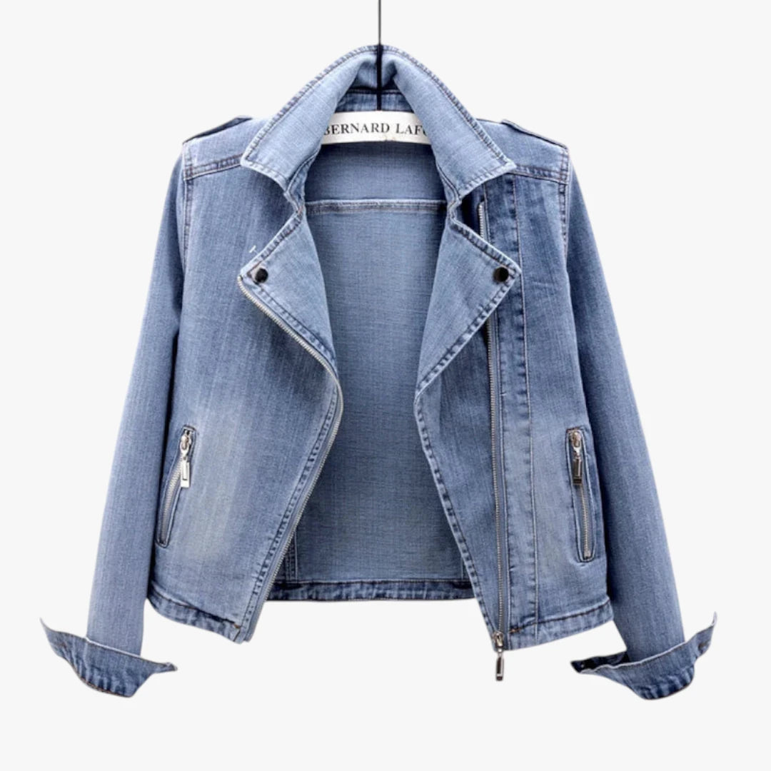 Miles & Luna Denim Jacket Washed Denim Lightweight Casual Coat