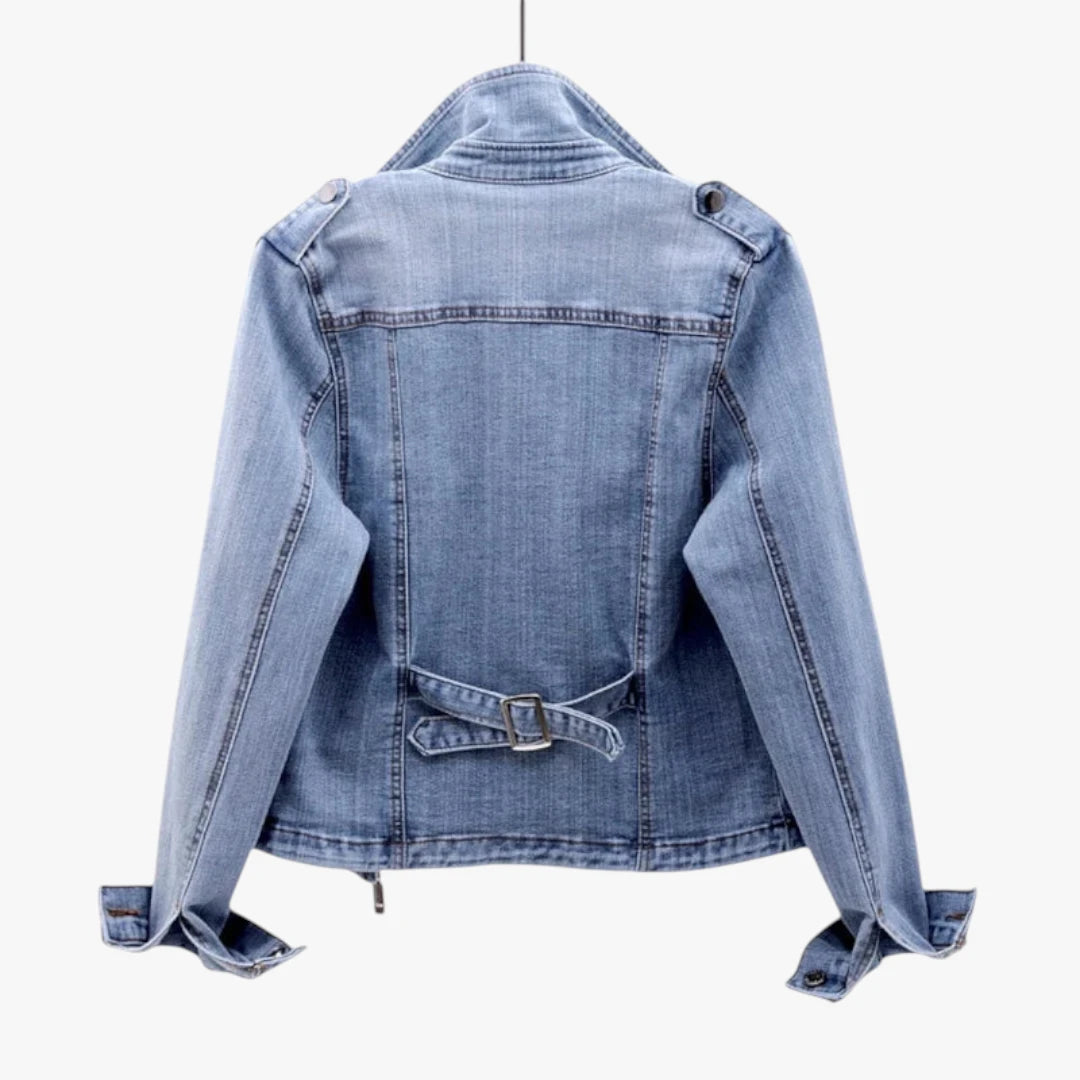 Miles & Luna Denim Jacket Washed Denim Lightweight Casual Coat