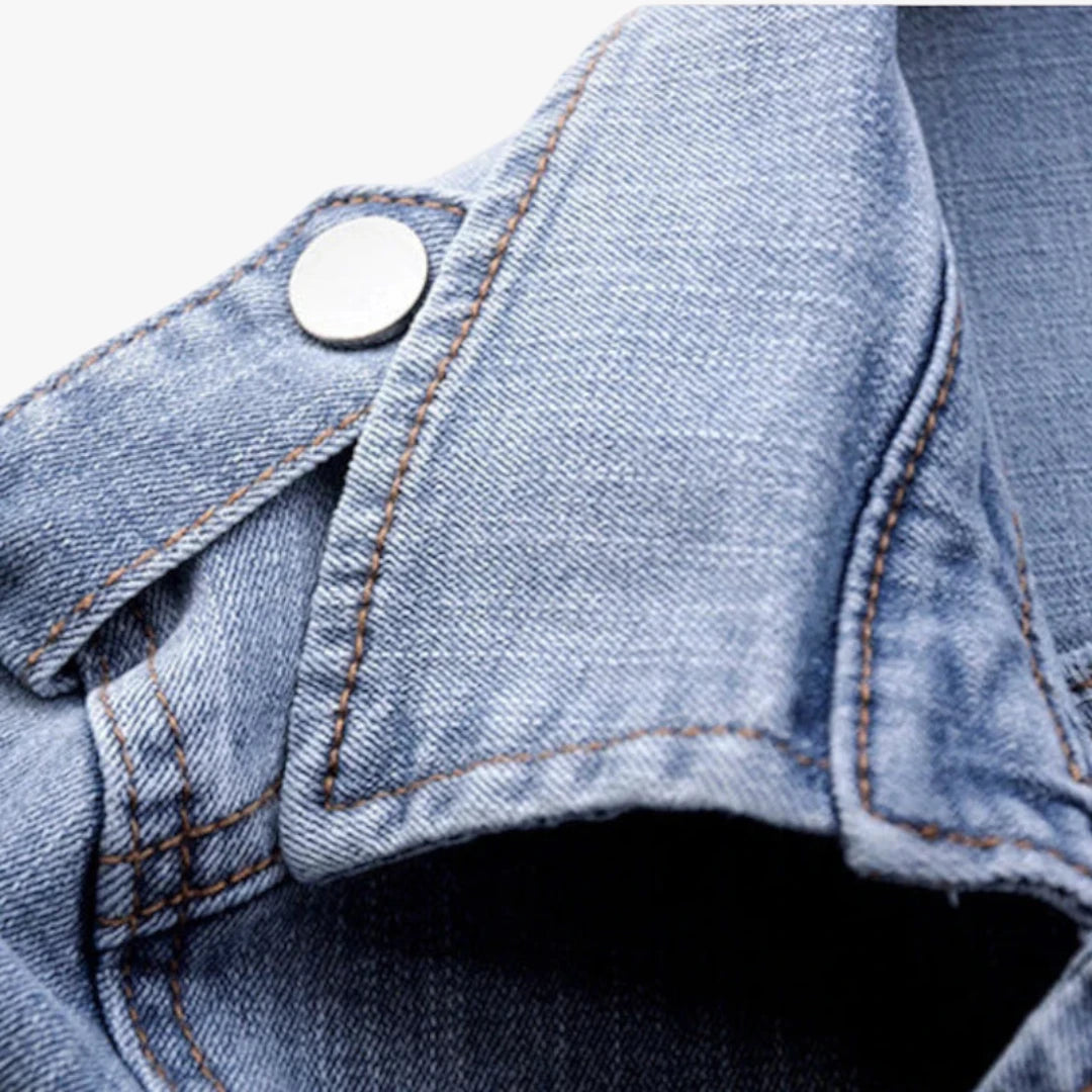 Miles & Luna Denim Jacket Washed Denim Lightweight Casual Coat