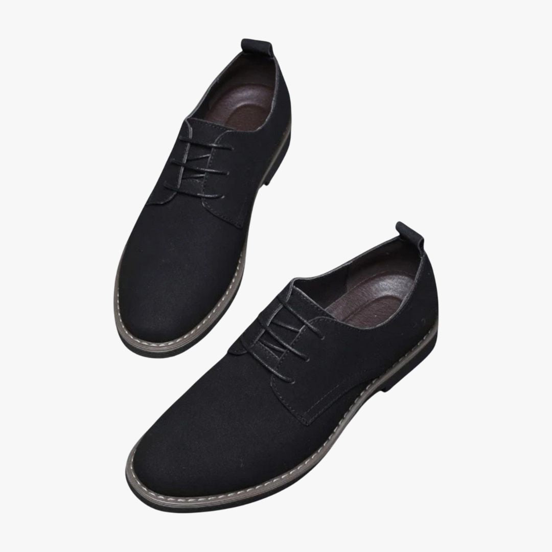 Miles & Luna | Derby Suede Leather Oxford – Business Laced Loafer for Men