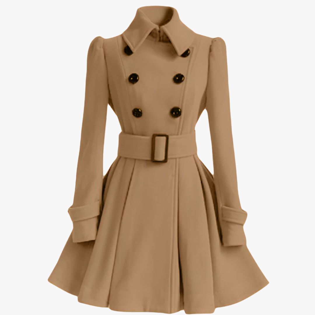 Miles & Luna Double breasted Coat with Belt for Women