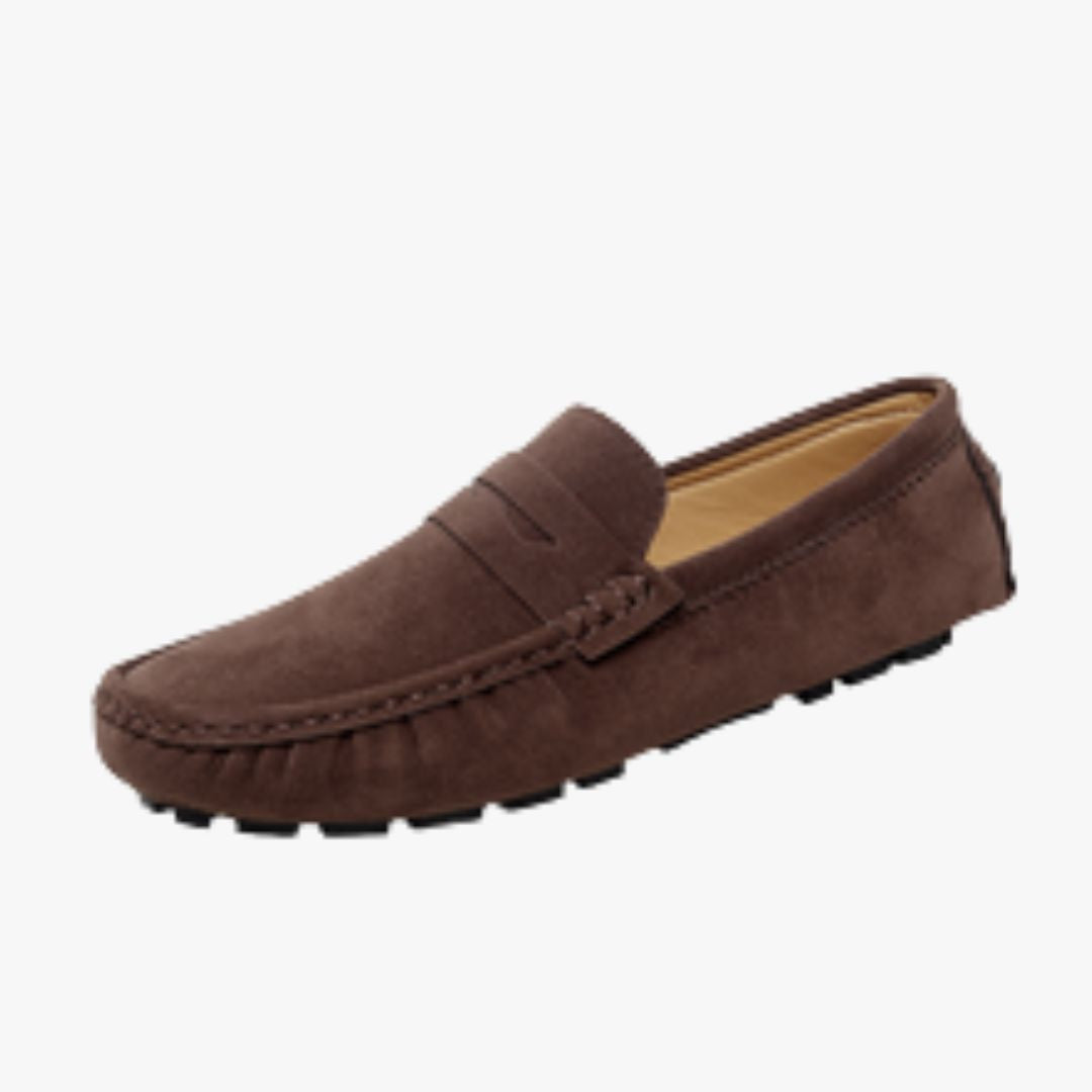 Miles & Luna | Driving Loafers Classic Suede Penny Loafers, Lightweight & Flexible for Casual Wear for Men