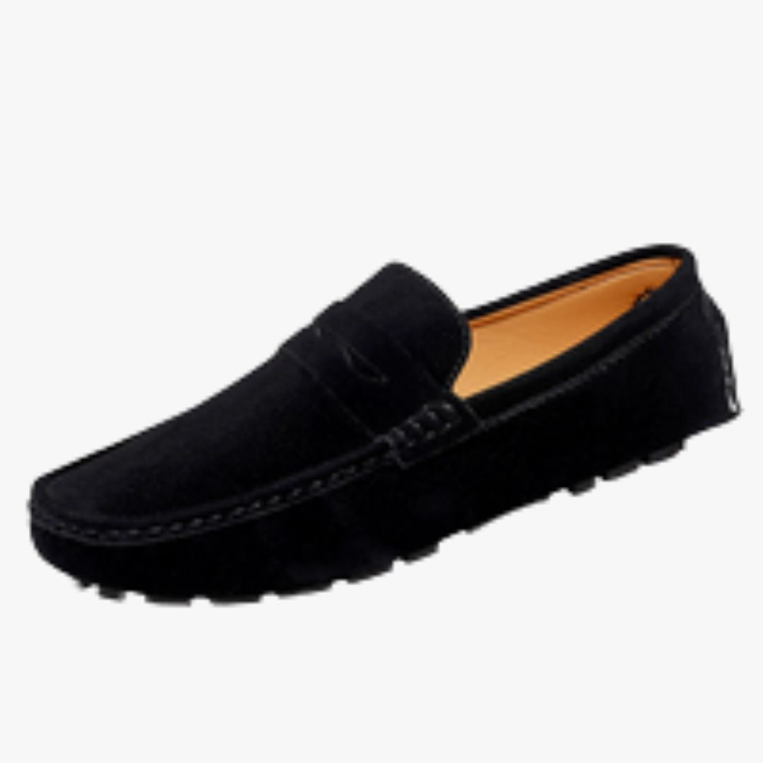 Miles & Luna | Driving Loafers Classic Suede Penny Loafers, Lightweight & Flexible for Casual Wear for Men