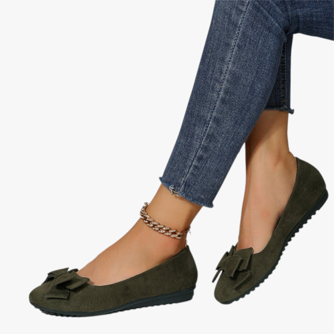 Miles & Luna Elegant Casual Bow Detail Flats for Women