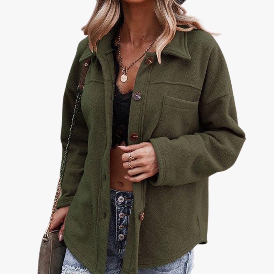 Miles & Luna Elegant Felt Fabric Coat for Women