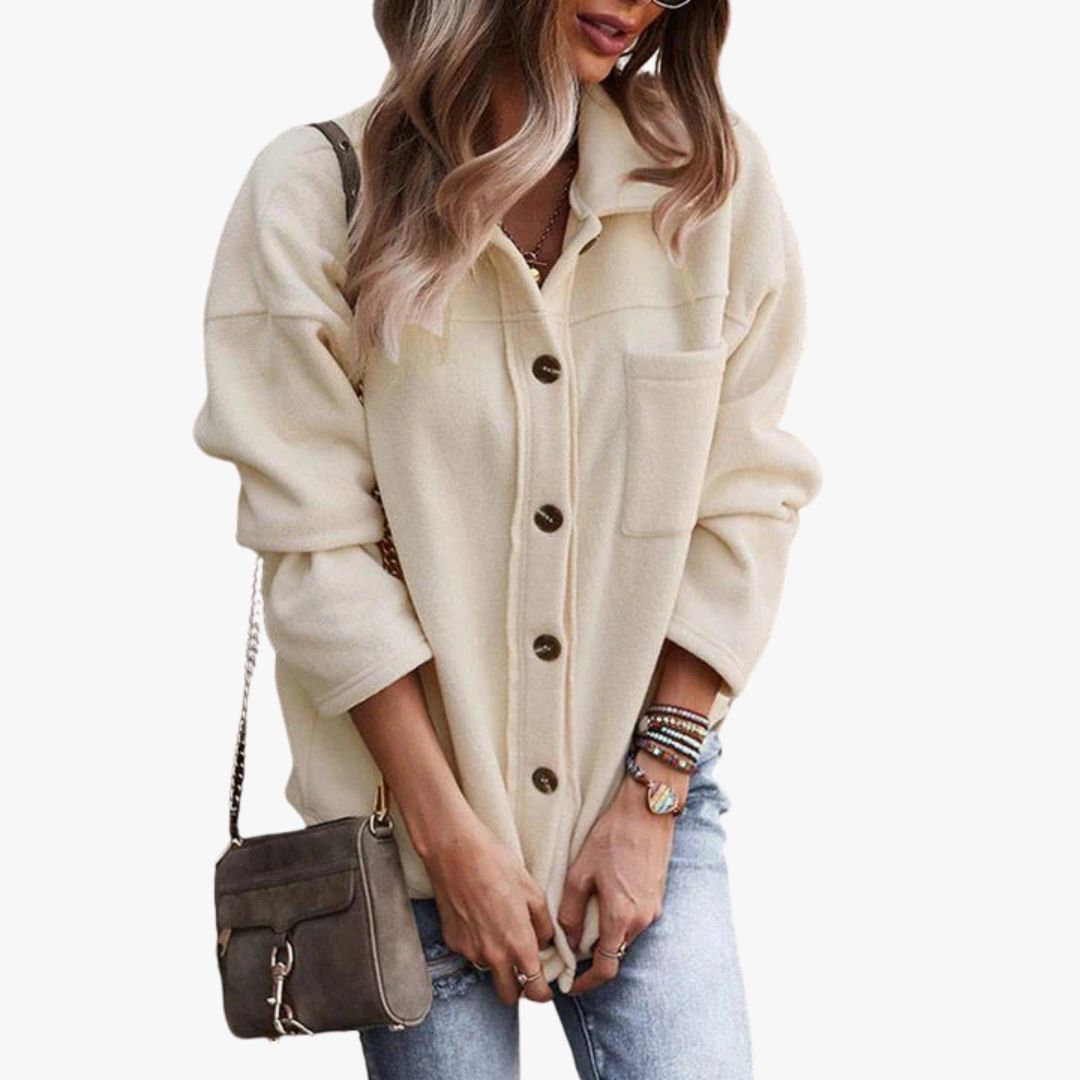 Miles & Luna Elegant Felt Fabric Coat for Women