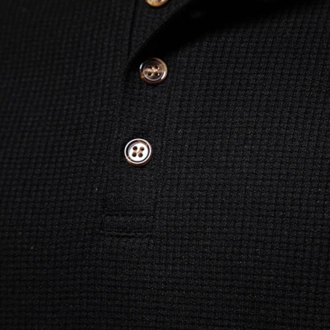 Miles & Luna | Elegant Henley Long Sleeve Light T-Shirt - Casual Cotton Shirt for Men