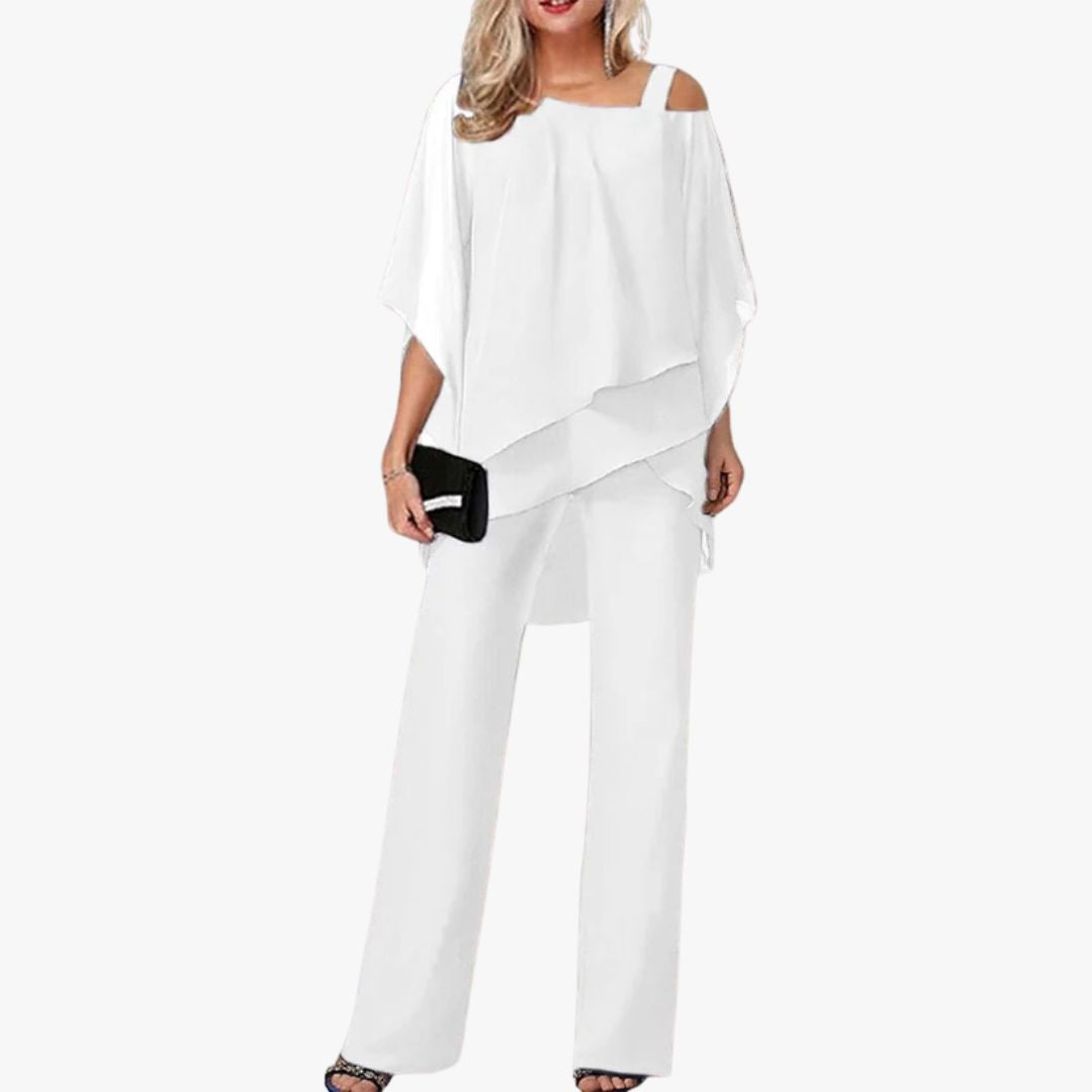 Miles & Luna Elegant Off Shoulder 2-Piece Set for Women