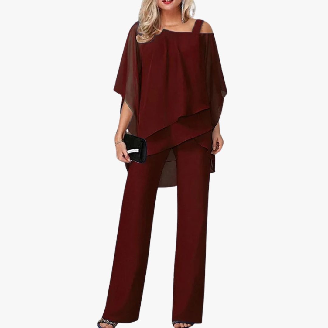 Miles & Luna Elegant Off Shoulder 2-Piece Set for Women