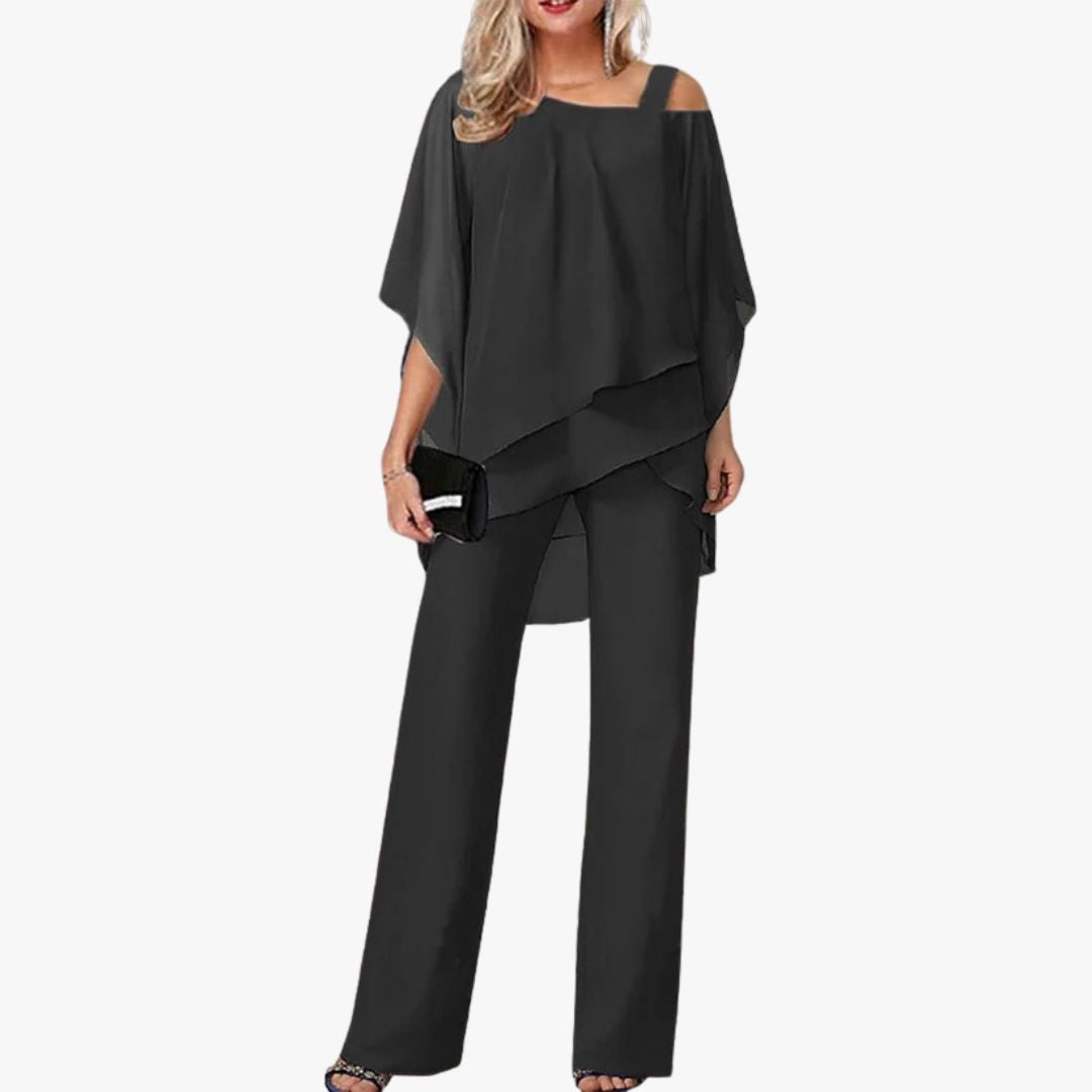 Miles & Luna Elegant Off Shoulder 2-Piece Set for Women