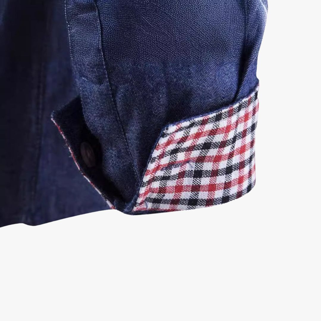 Miles & Luna | Elegant Smart-Casual Occasions Denim Shirt for Men