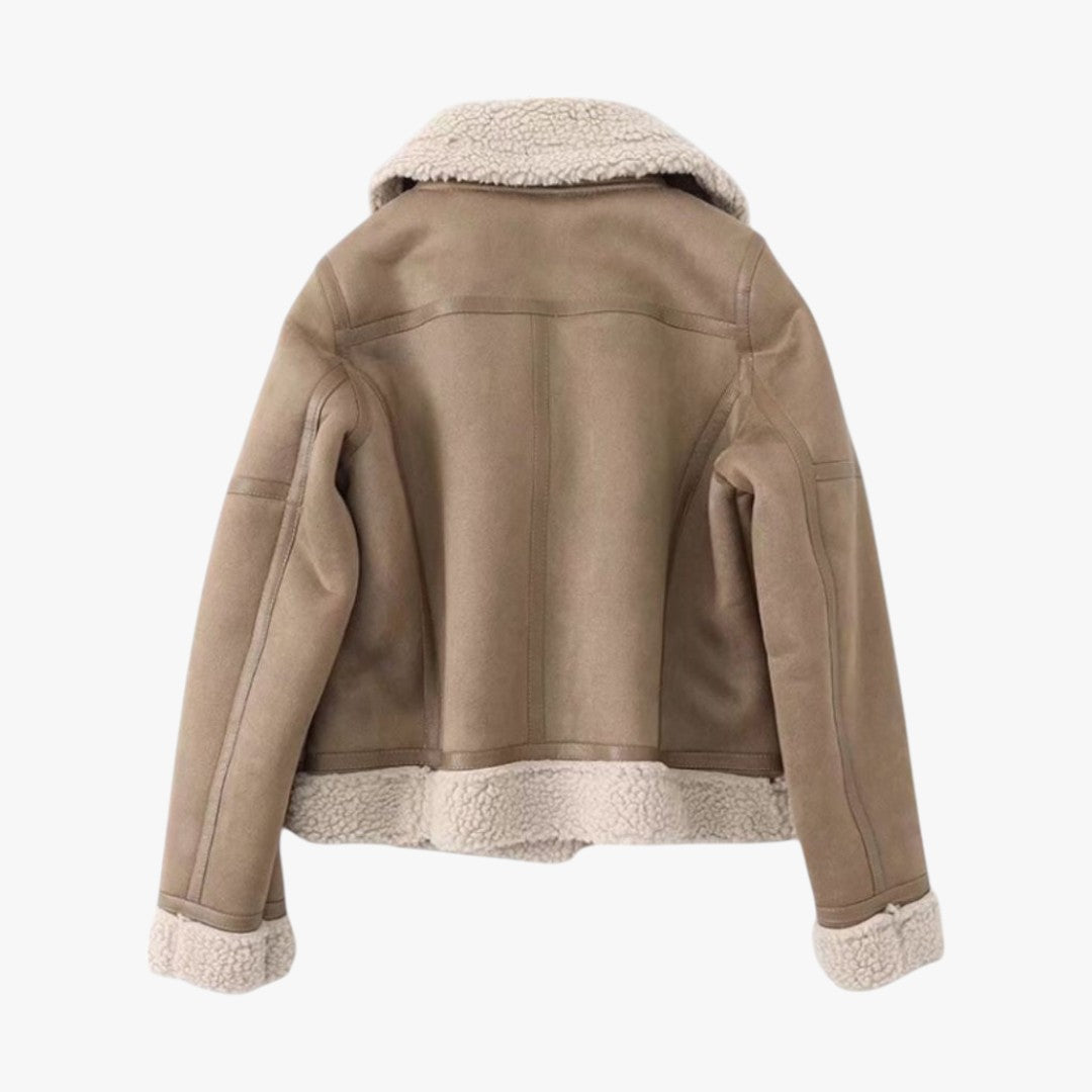 Miles & Luna Elegant Suede Warm Jacket for Women