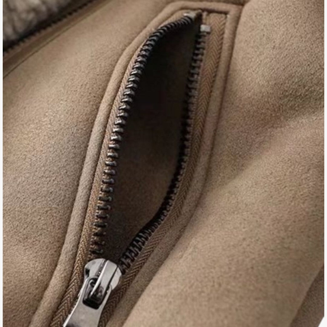 Miles & Luna Elegant Suede Warm Jacket for Women