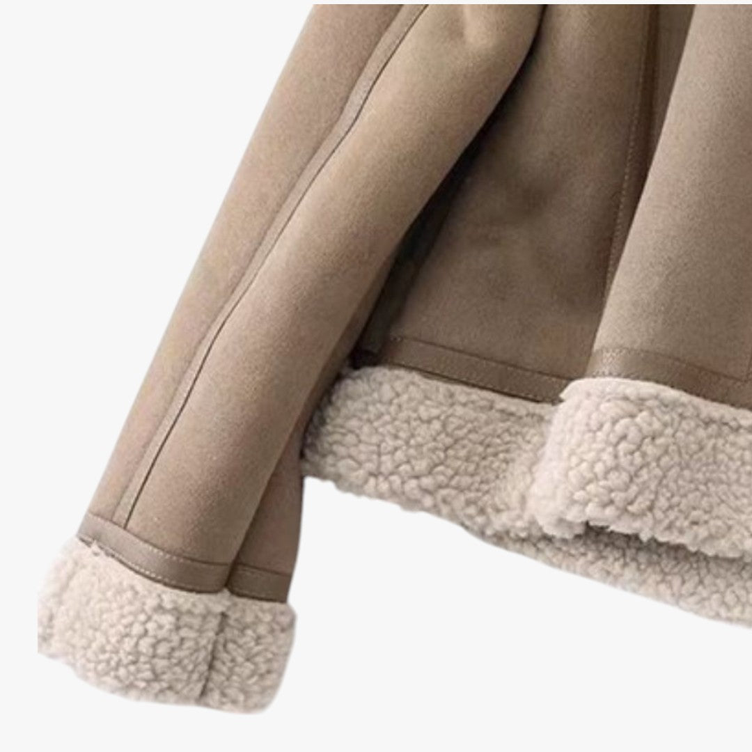 Miles & Luna Elegant Suede Warm Jacket for Women