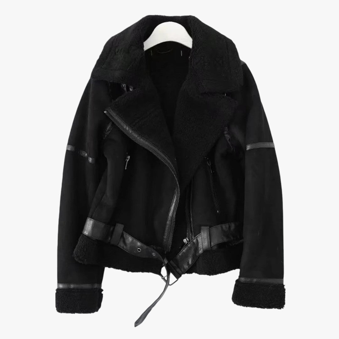 Miles & Luna Elegant Suede Warm Jacket for Women