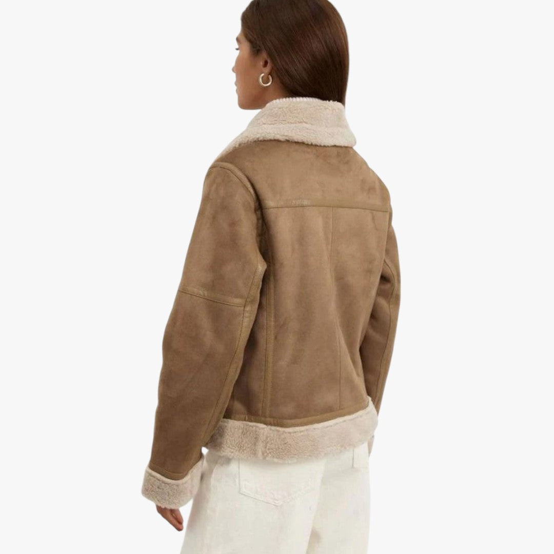 Miles & Luna Elegant Suede Warm Jacket for Women