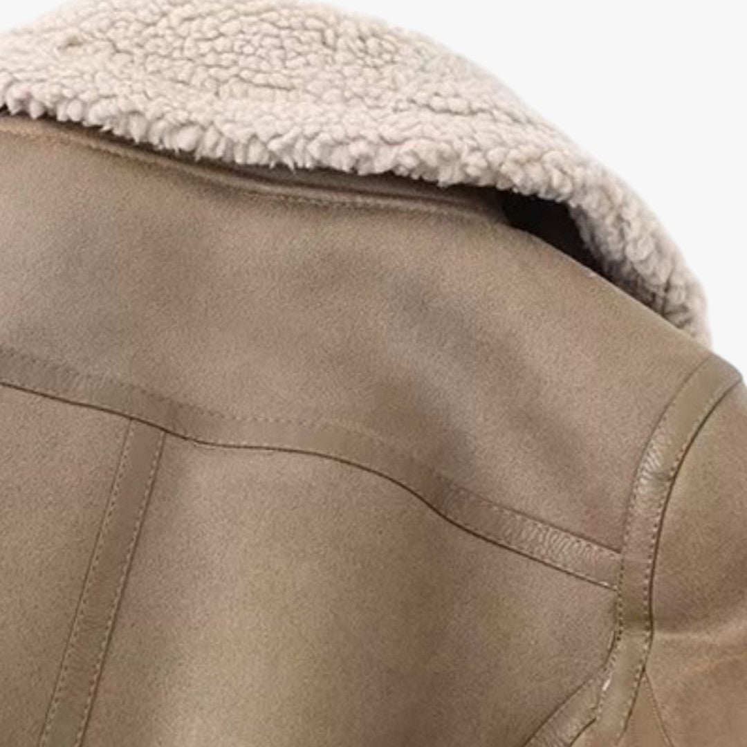 Miles & Luna Elegant Suede Warm Jacket for Women