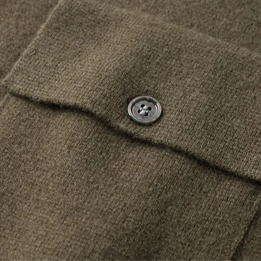 Miles & Luna | Fine Cashmere Cardigan Premium Polo Jacket for Men