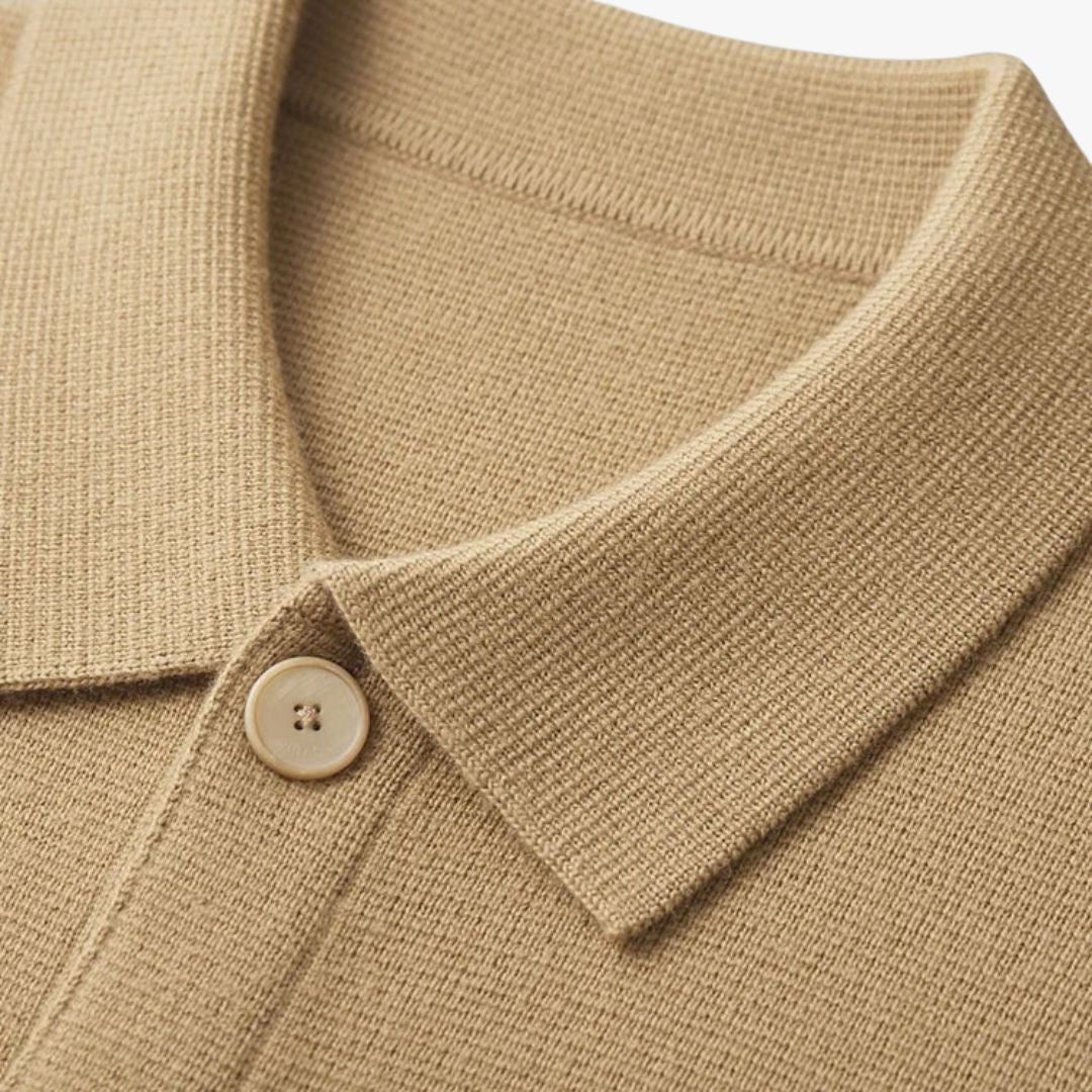 Miles & Luna | Fine Cashmere Cardigan Premium Polo Jacket for Men