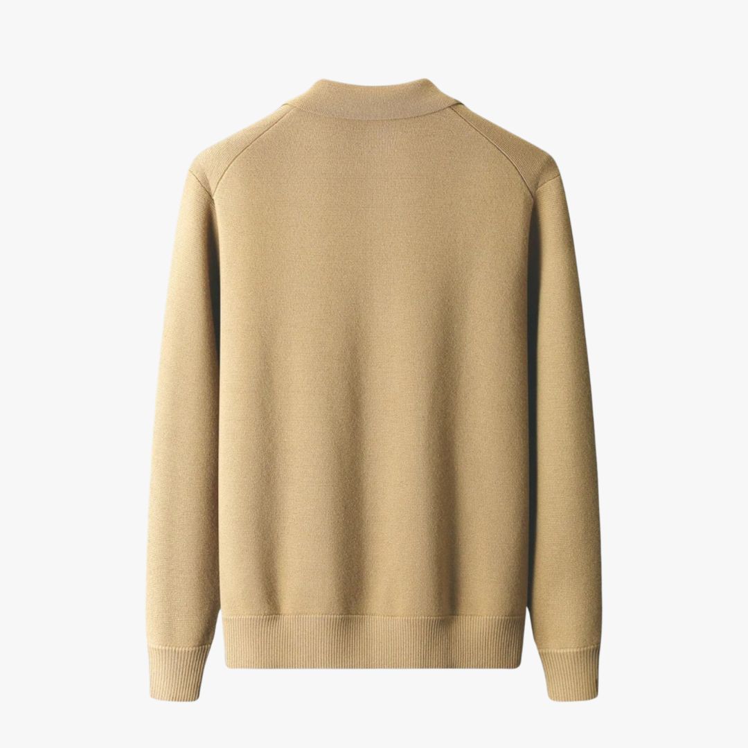 Miles & Luna | Fine Cashmere Cardigan Premium Polo Jacket for Men