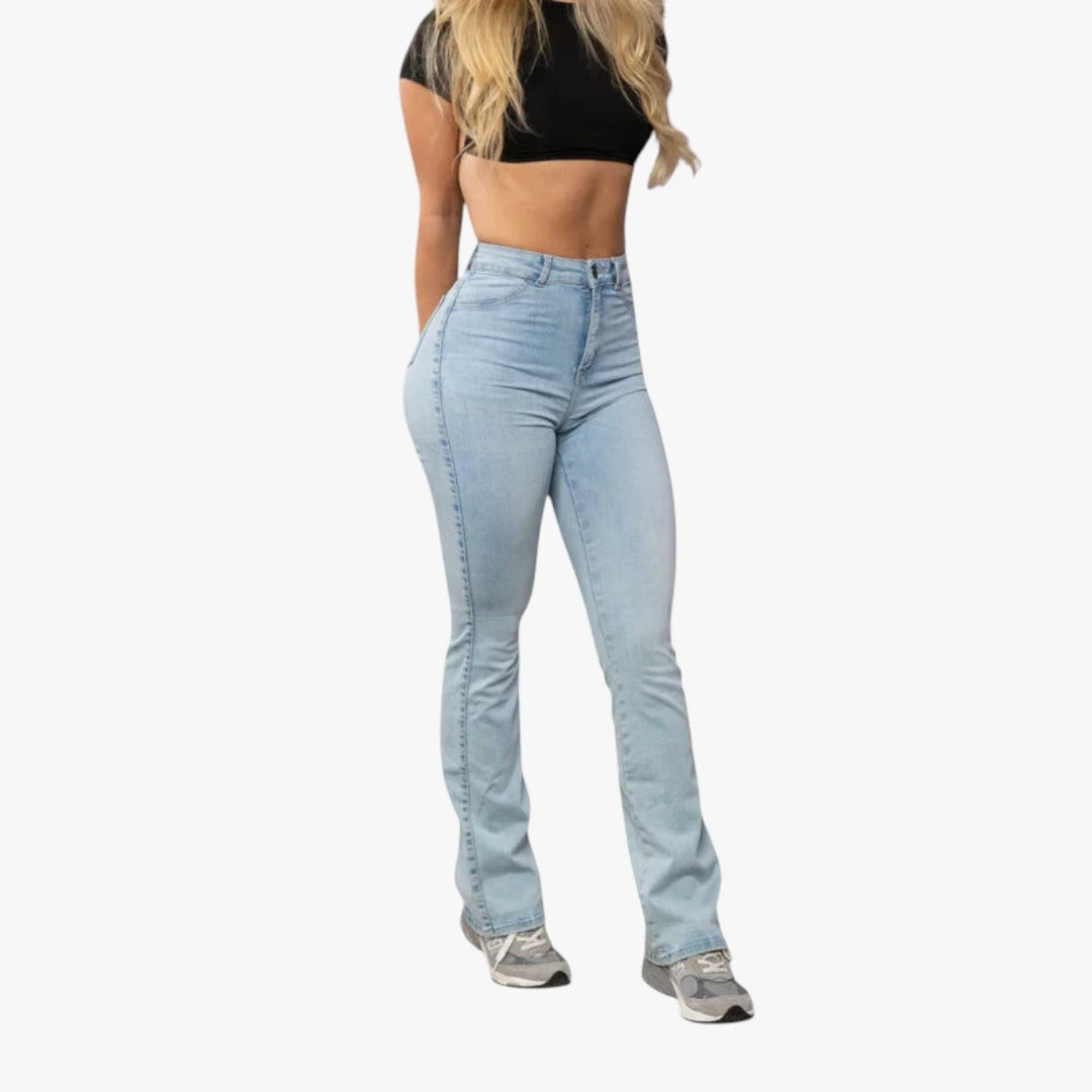 Miles & Luna Flared Jeans – High Waist and Stretch Fit, Fashionable and Comfortable Jeans