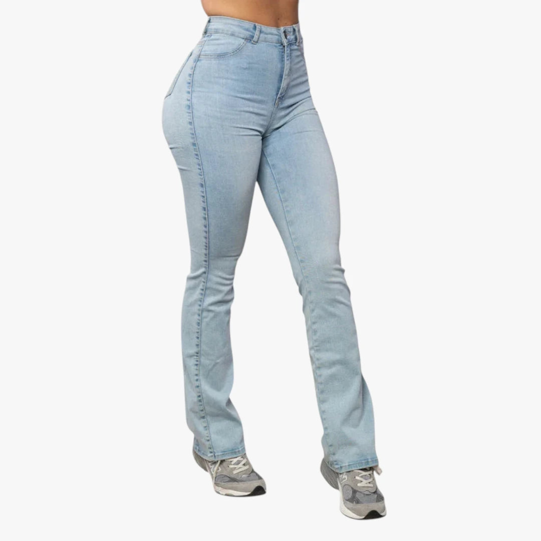 Miles & Luna Flared Jeans – High Waist and Stretch Fit, Fashionable and Comfortable Jeans