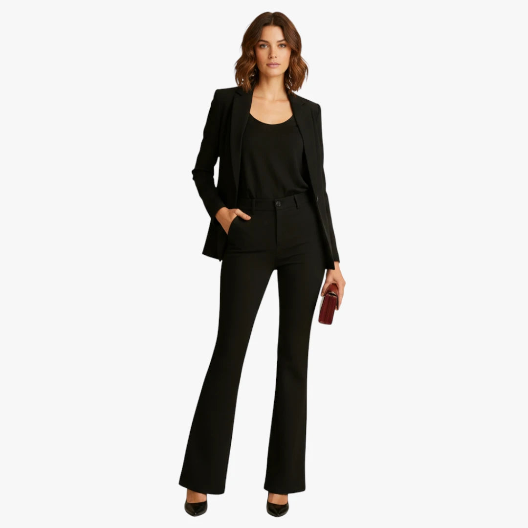 Miles & Luna Flared Pants High Waist With Wide Legs For Women