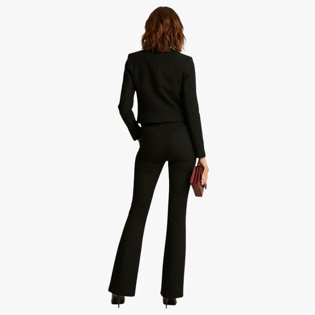 Miles & Luna Flared Pants High Waist With Wide Legs For Women