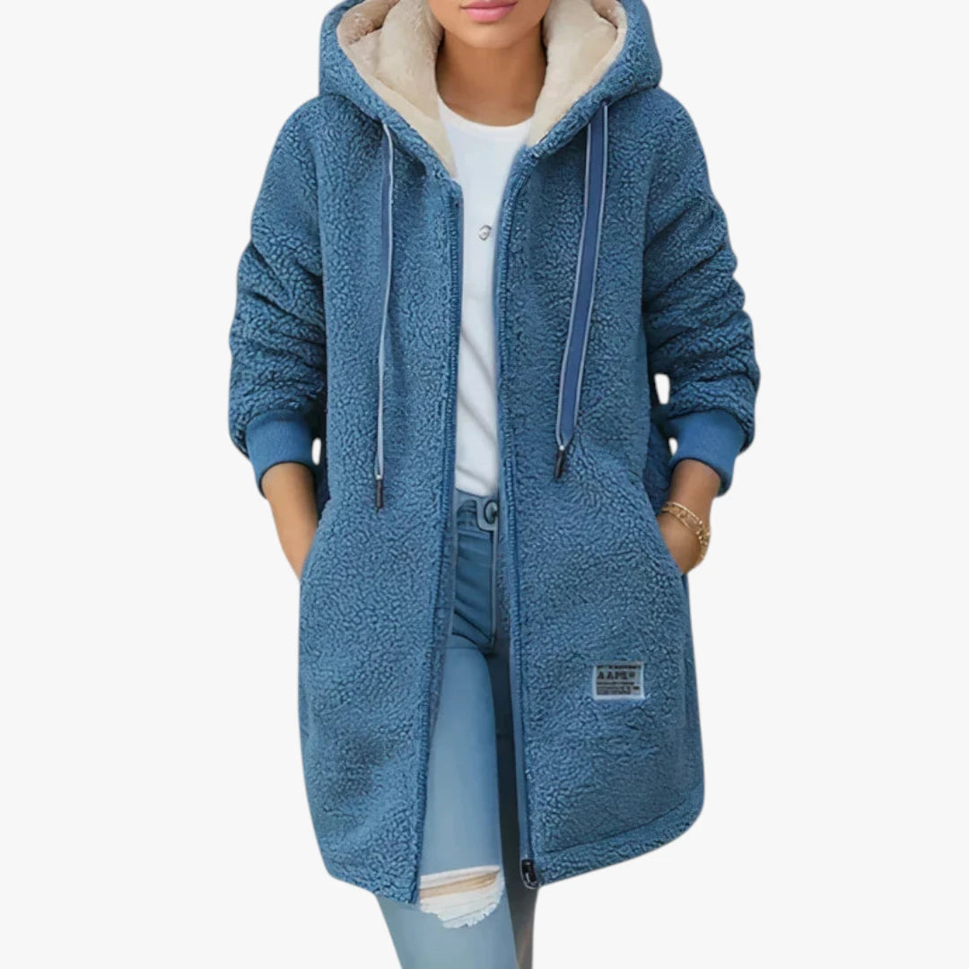 Miles & Luna Fleece Jacket Soft and Warm Hooded Jacket for Outdoors and Indoors
