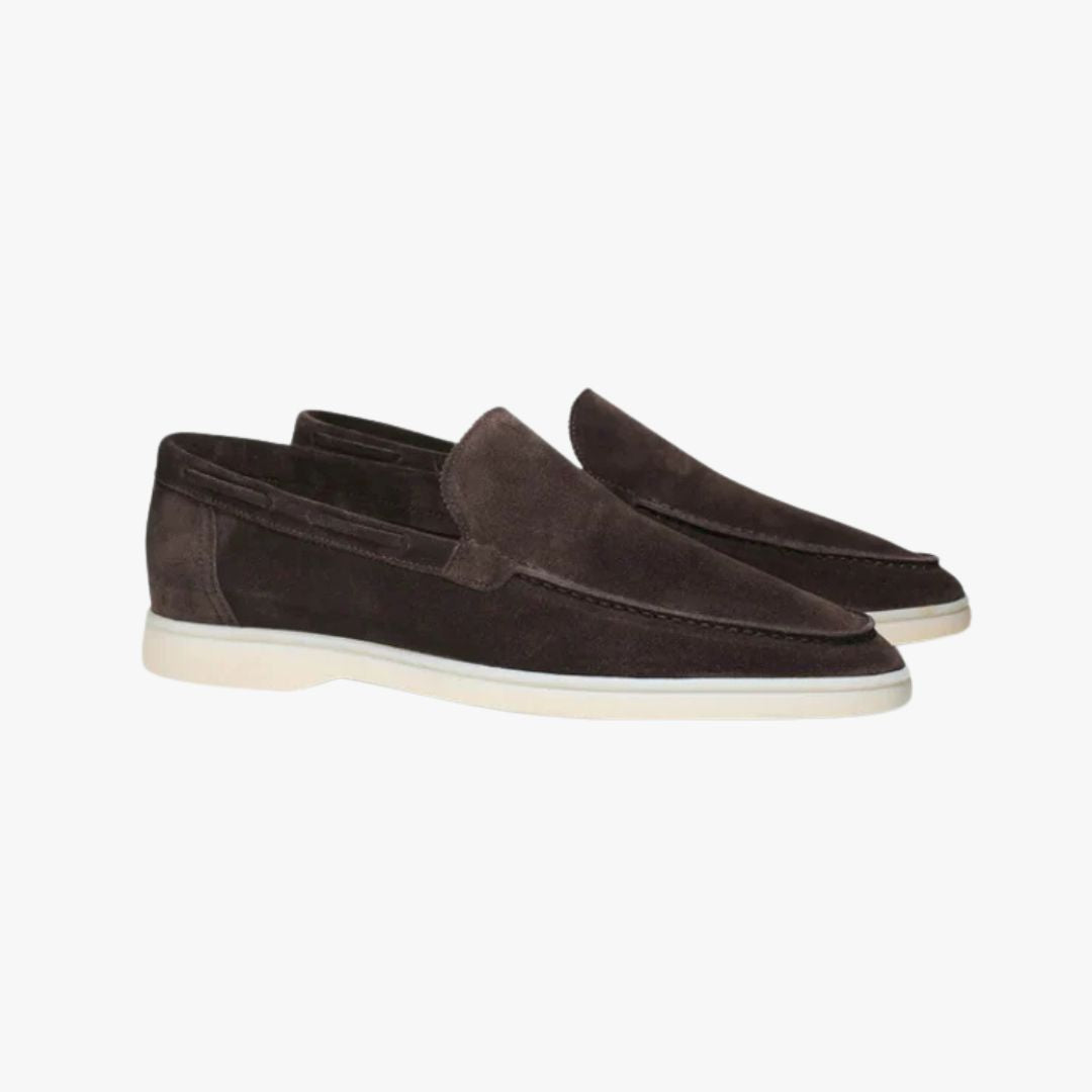 Miles & Luna Genuine Leather Slip-On Loafers for Men