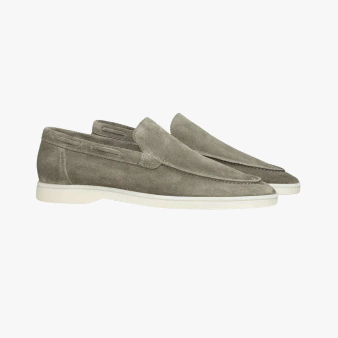 Miles & Luna Genuine Leather Slip-On Loafers for Men
