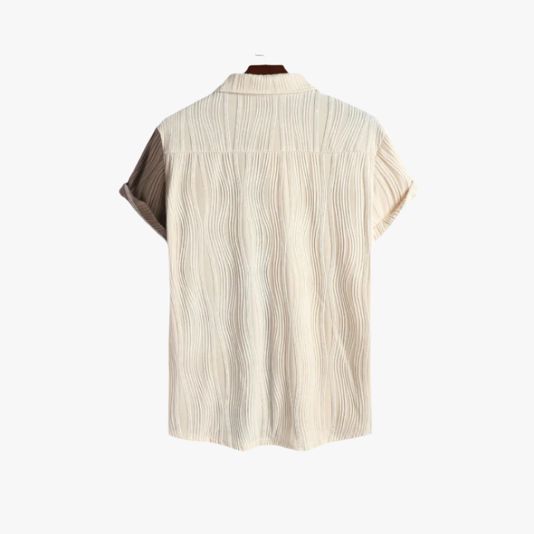 Miles & Luna | Half-and-Half Contrast Shirt – Stylish Two-Tone Design for Men