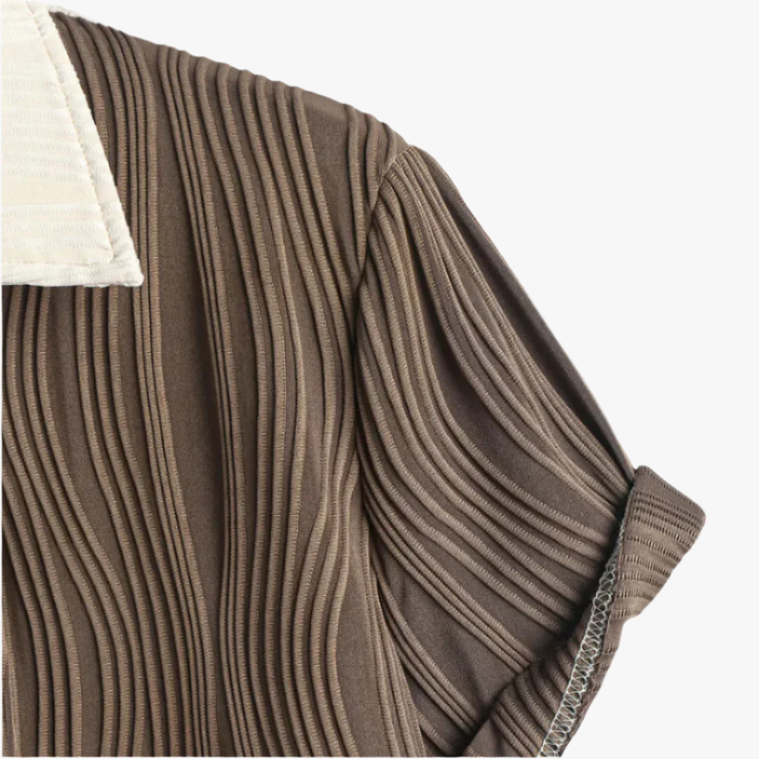 Miles & Luna | Half-and-Half Contrast Shirt – Stylish Two-Tone Design for Men