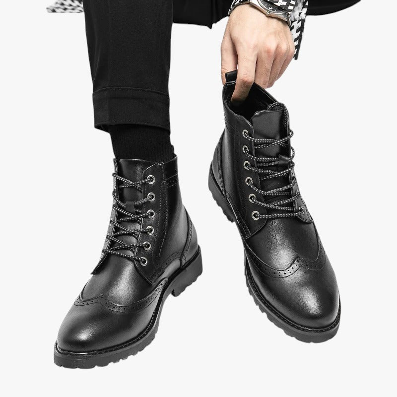 Miles & Luna High Leather Boots for Men