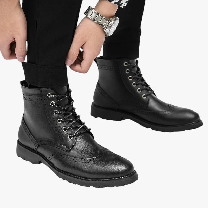 Miles & Luna High Leather Boots for Men