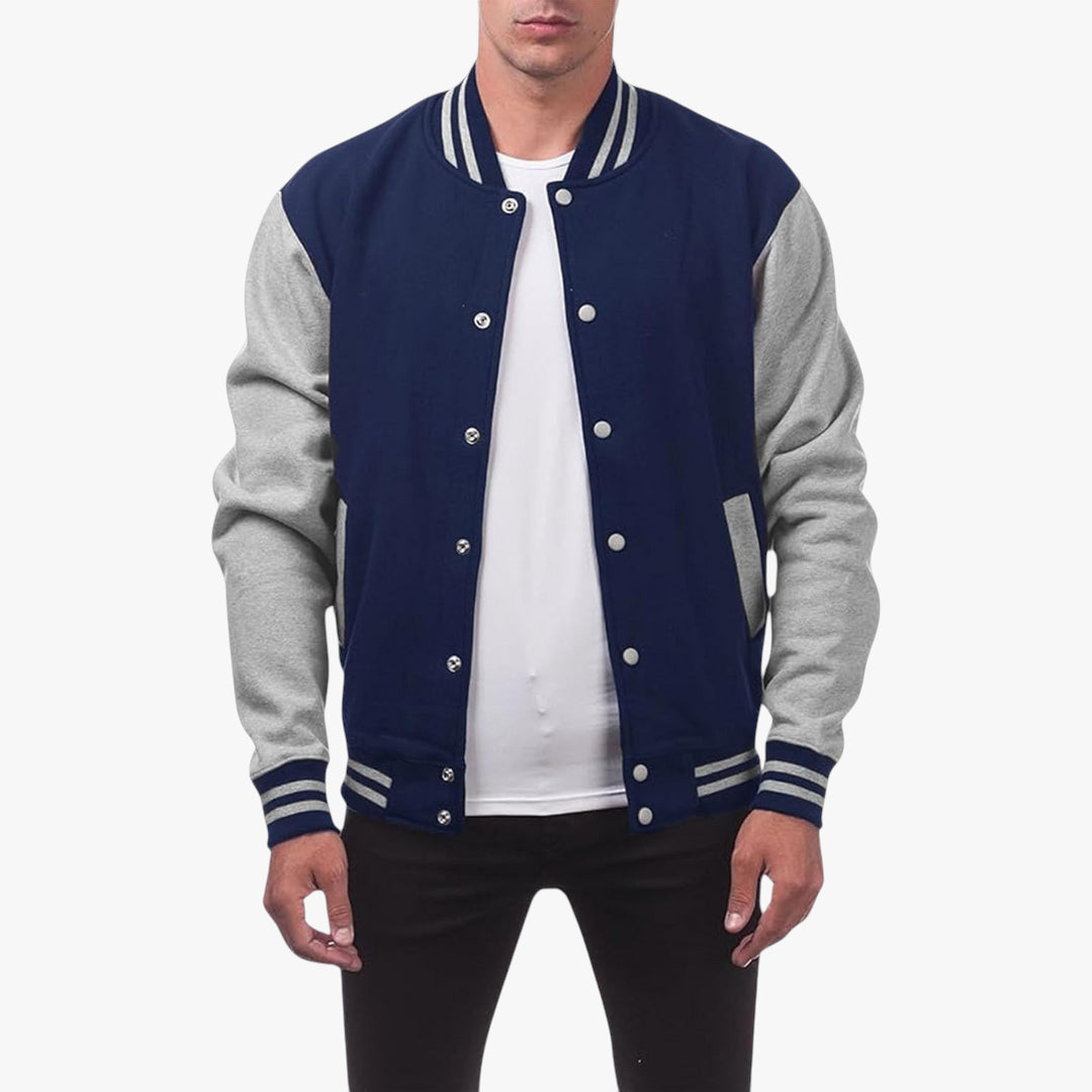 Miles & Luna Jacket - Classic baseball jacket with sporty detailing for men