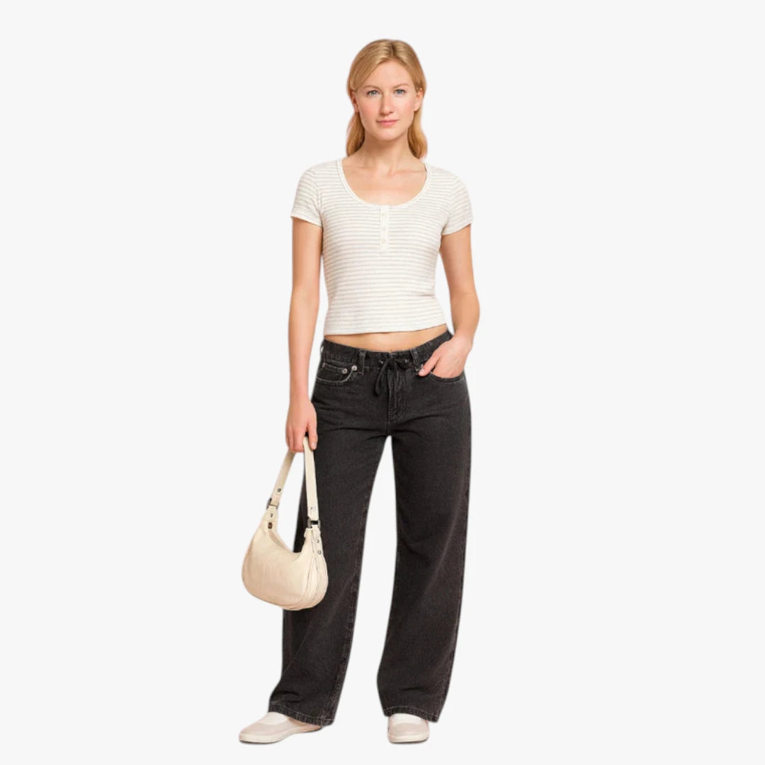 Miles & Luna Jeans – Low Waist with Stretch Denim, Slim Fit