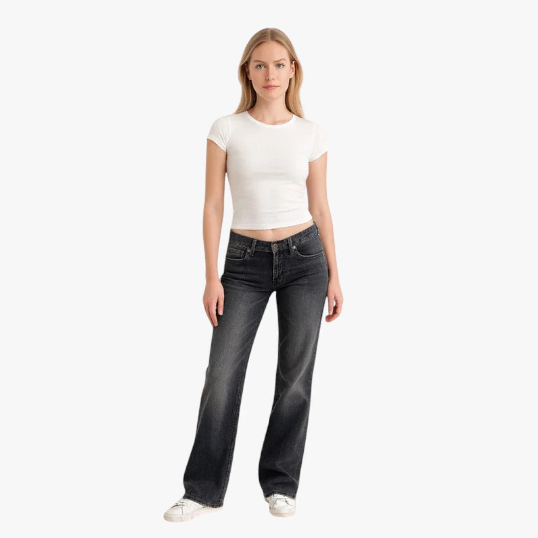 Miles & Luna Jeans – Low Waist with Stretch Denim, Slim Fit