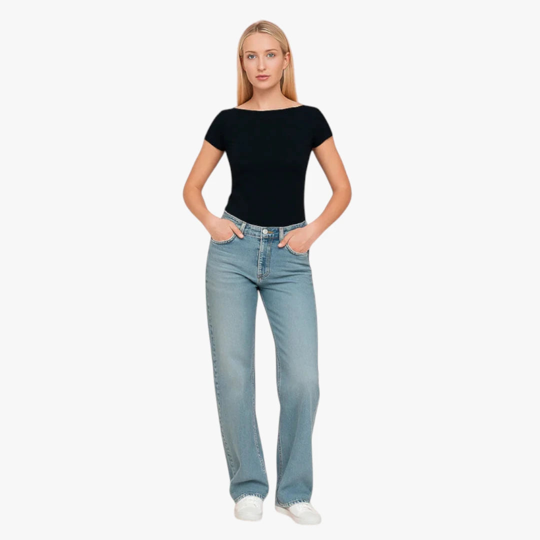 Miles & Luna Jeans – Low Waist with Stretch Denim, Slim Fit