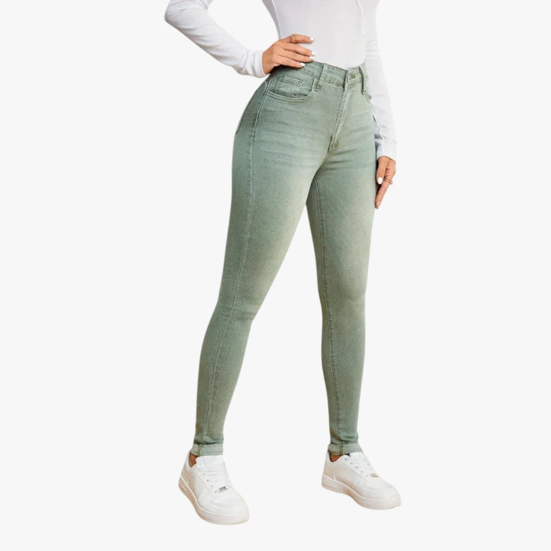 Miles & Luna Jeans – Slim Fit with High Waist, Stretch Denim and Zip Closure