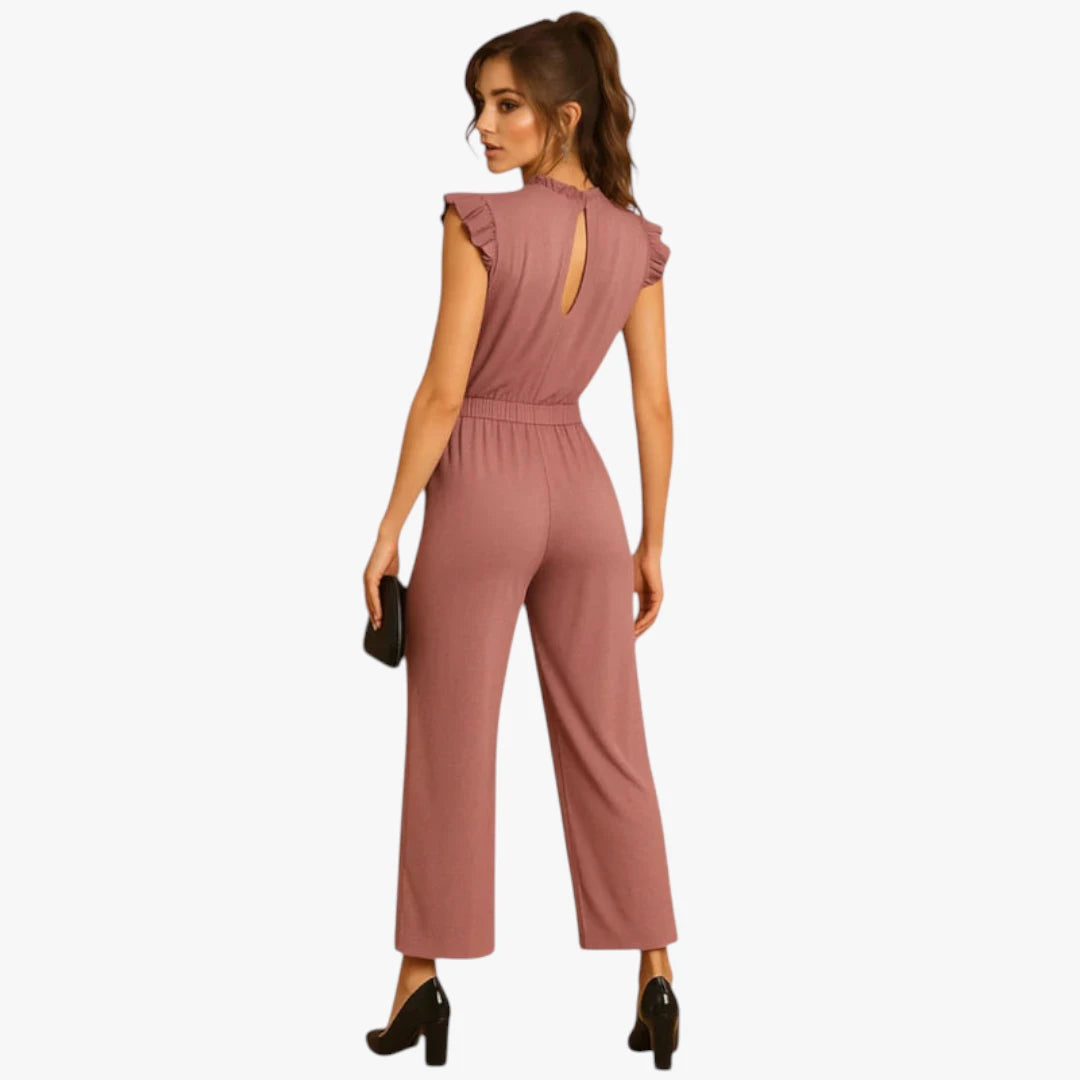 Miles & Luna Jumpsuit – Belted waist with cap sleeves for a stylish look