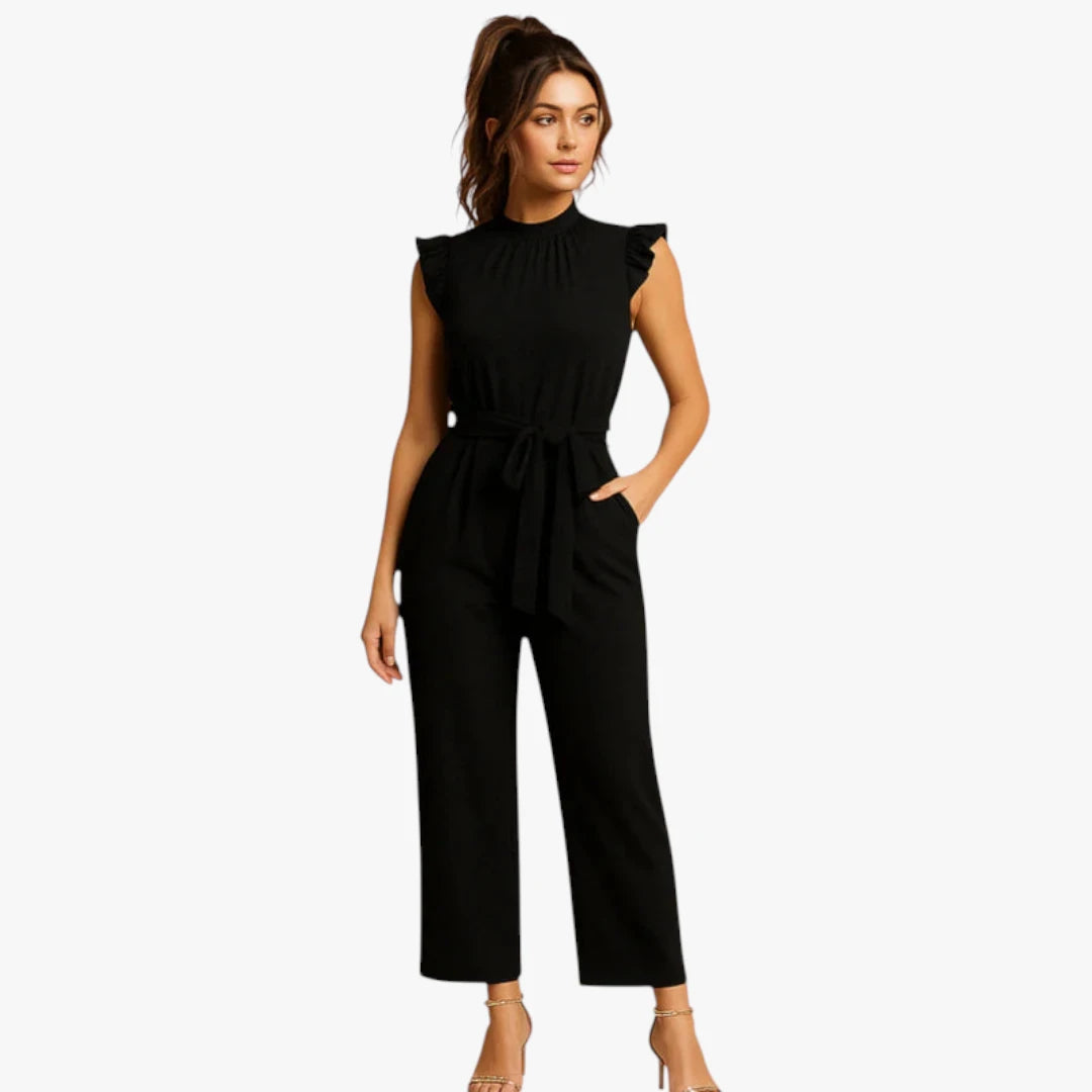Miles & Luna Jumpsuit – Belted waist with cap sleeves for a stylish look