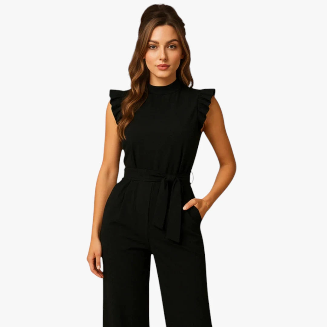 Miles & Luna Jumpsuit – Belted waist with cap sleeves for a stylish look