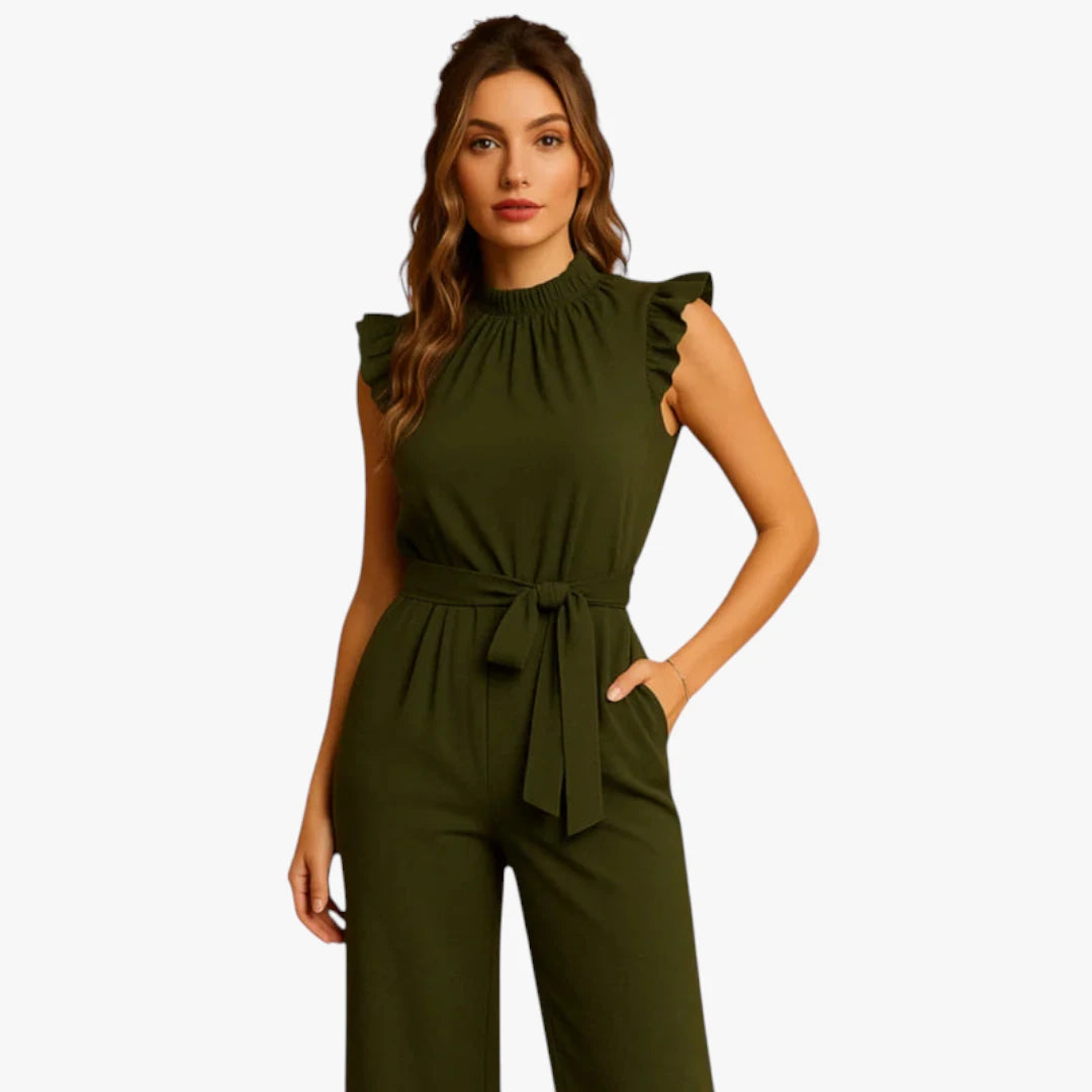 Miles & Luna Jumpsuit – Belted waist with cap sleeves for a stylish look