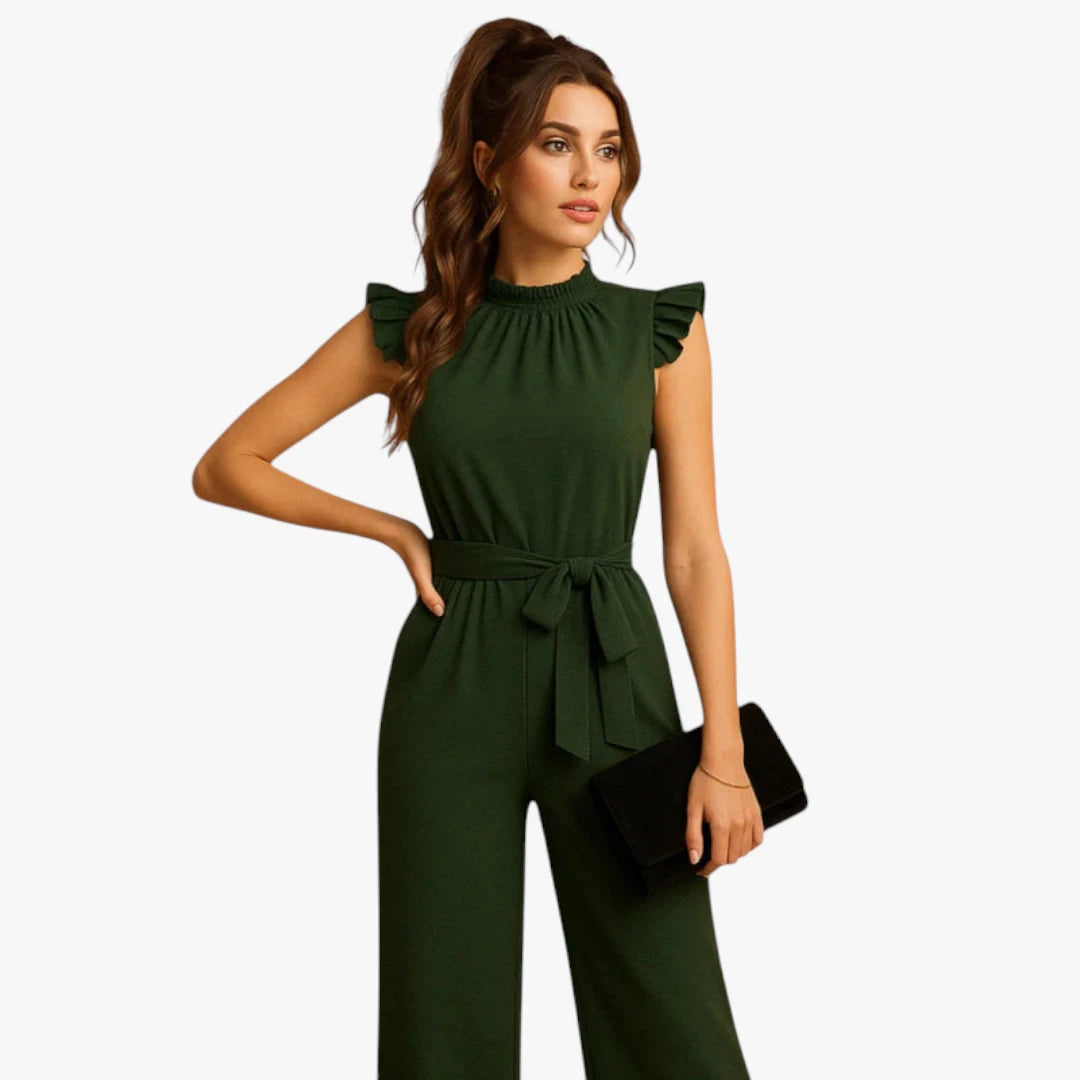 Miles & Luna Jumpsuit – Belted waist with cap sleeves for a stylish look